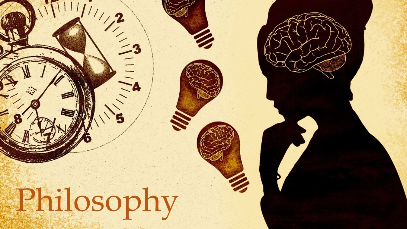 woman's silhouette with lightbulbs and the word "Philosophy" in the corner