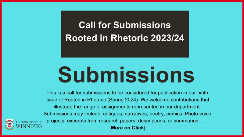 Call for Submissions for Rooted in Rhetoric 2023/24 [Click]
