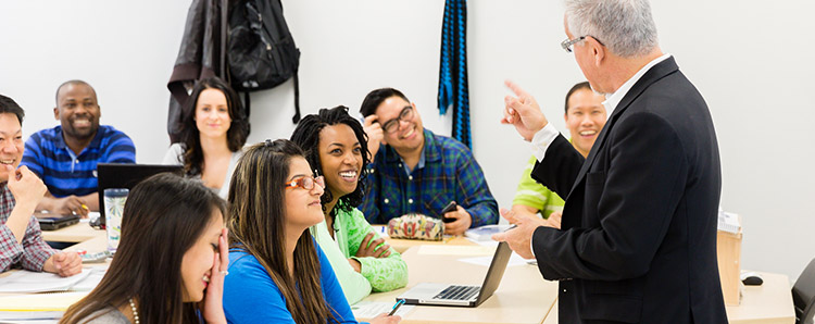 UWinnipeg Professor teaching in a classrom