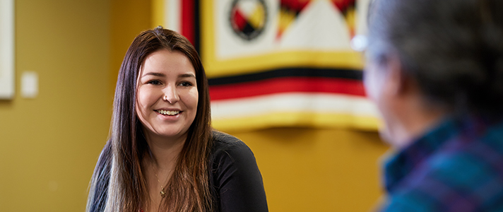 Student in the Aboriginal Students Centre