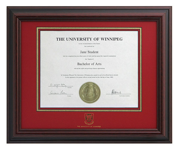 Degree Frames Alumni The University Of Winnipeg