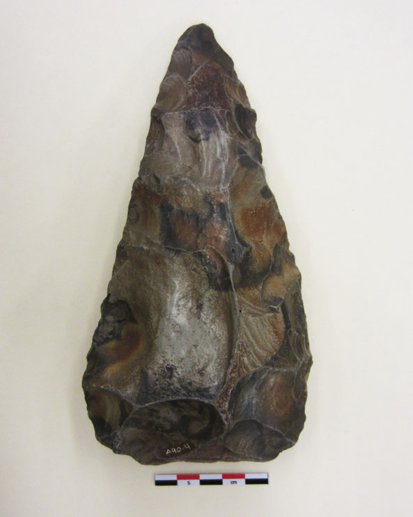 A hand axe made from chert