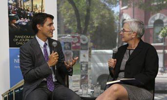 Dr. Shannon Sampert interviews Liberal Leader Justin Trudeau