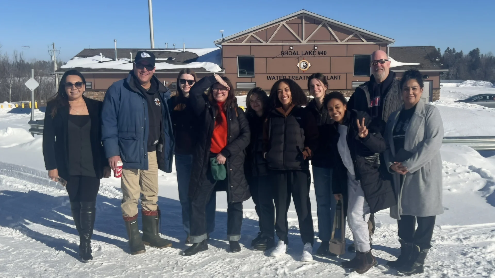 students and instructor as part of an E-L project