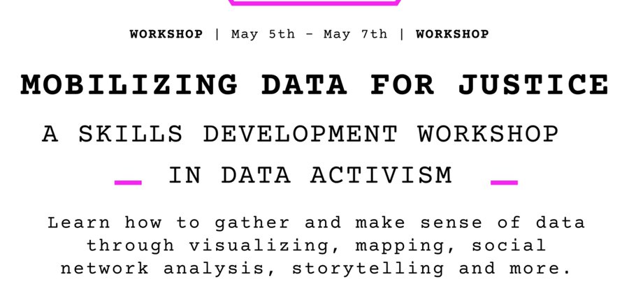 "Image of the Mobilizing Data for Justice workshop banner