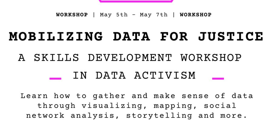 Image of the Mobilizing Data for Justice workshop banner