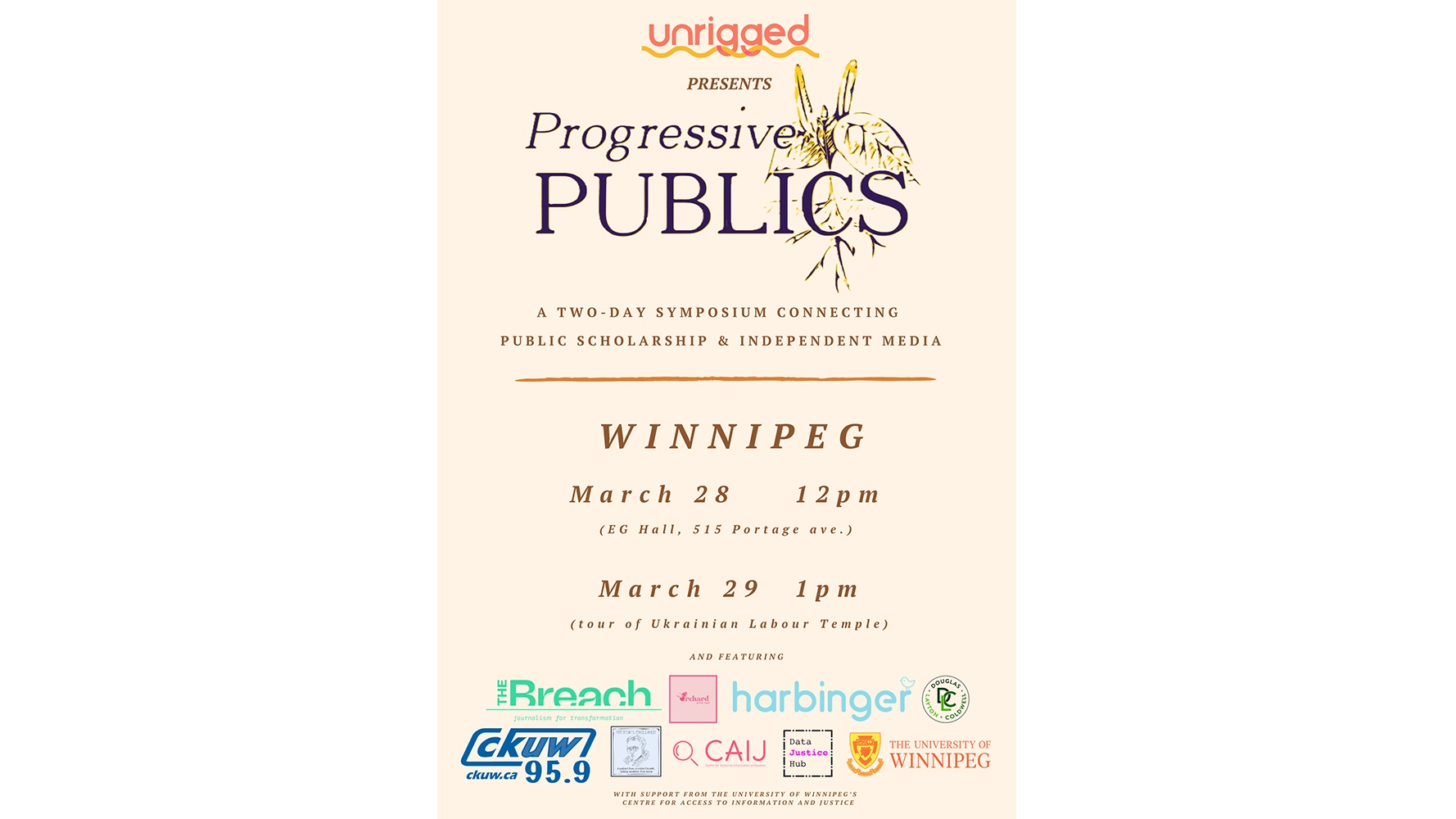 Poster Image Unrigged Presents Progressive Publics