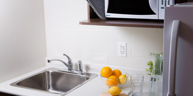 Double dorm kitchenette