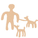 Placeholder Image - Person and two camelids