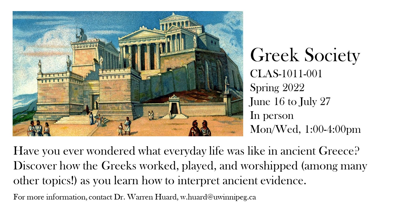 Promo image for CLAS-1011 in spring 2022; full text on web page