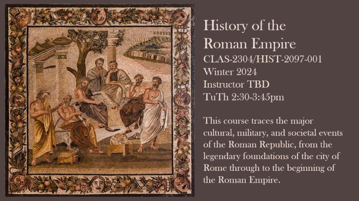 Course promo image for CLAS-2304/HIST-2097