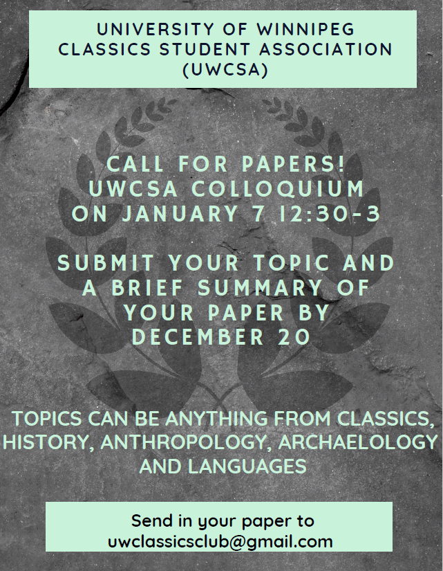 Call for papers for UWCSA student colloquium, info on webpage