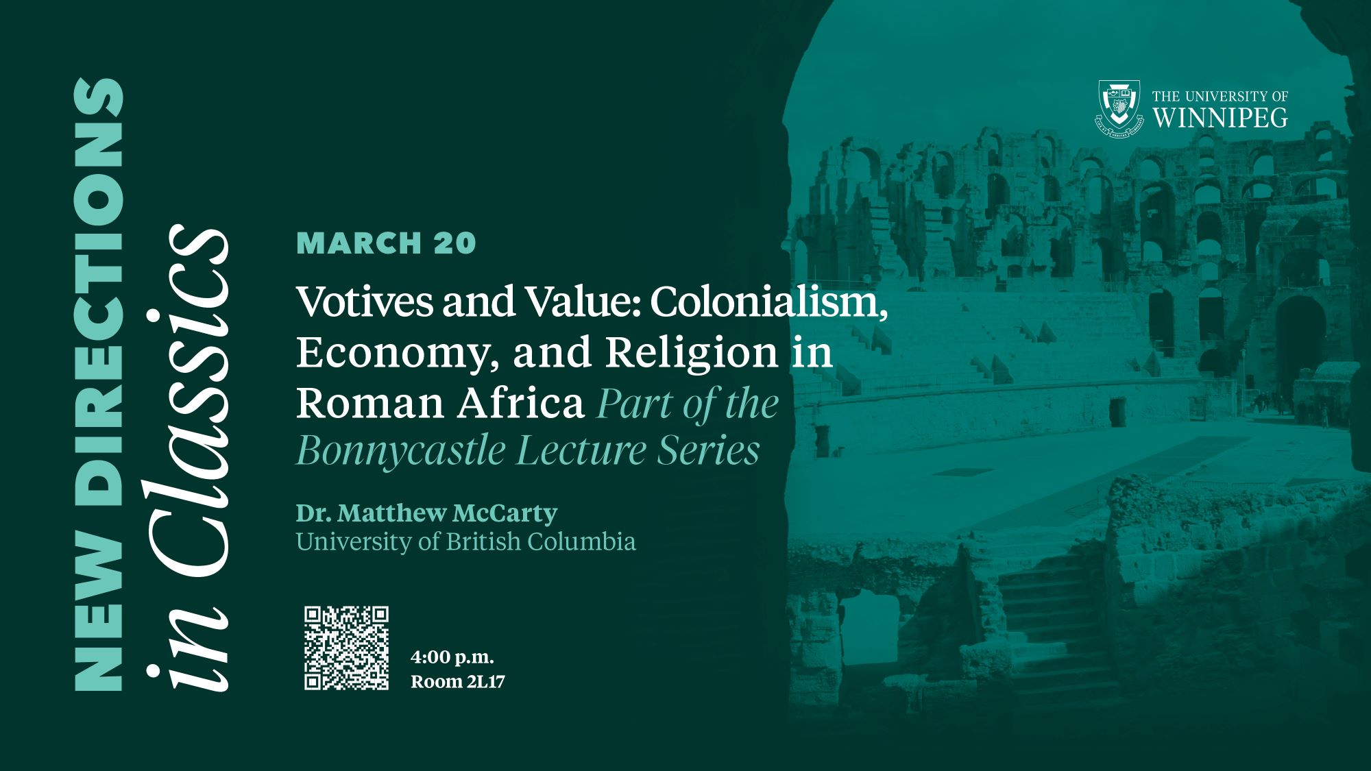 Poster for March 20 New Directions lecture