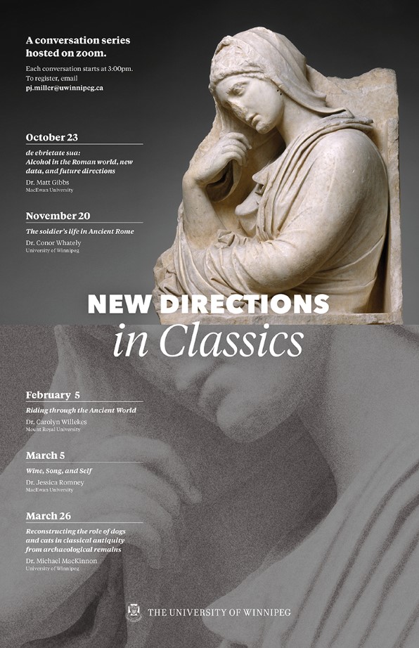 Promotional poster for New Directions in Classics series, all content on web page
