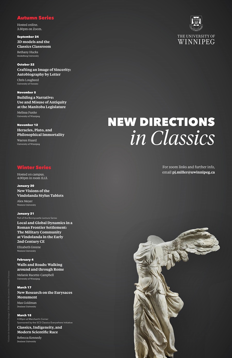 Promo poster for 2021-22 New Directions in Classics series, full text on webpage and also available as PDF download