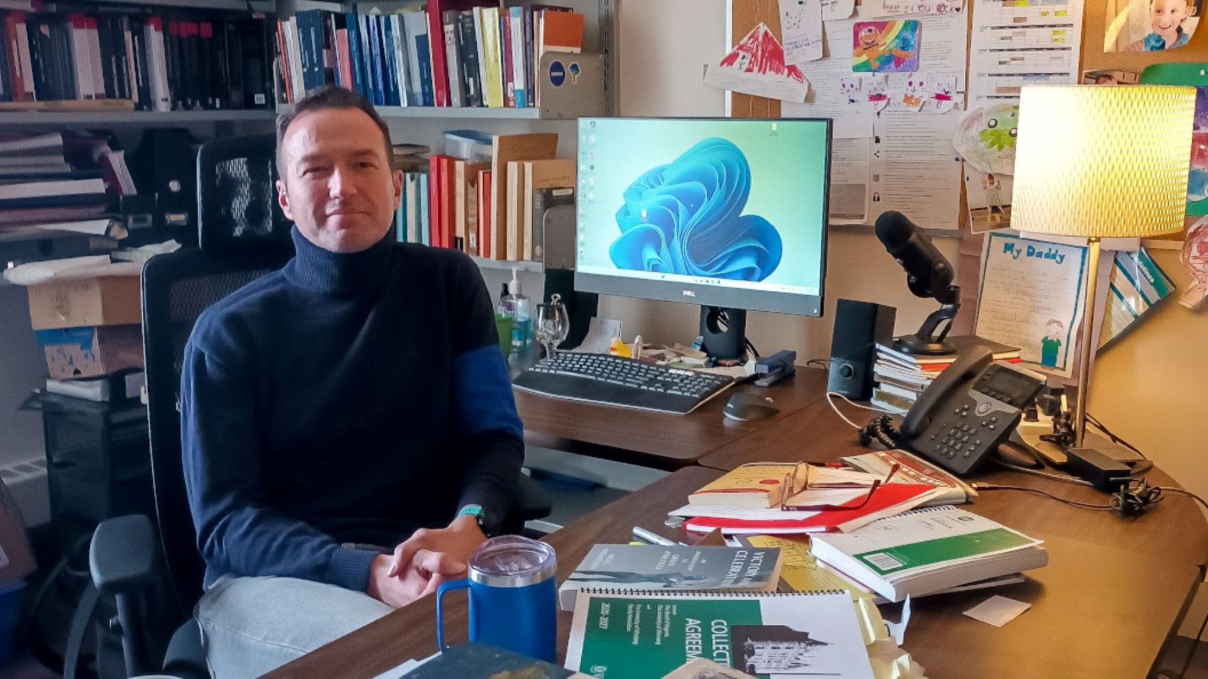 Dr. Peter Miller in his office