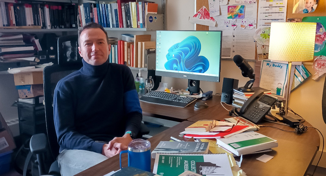 Dr. Peter Miller in his office