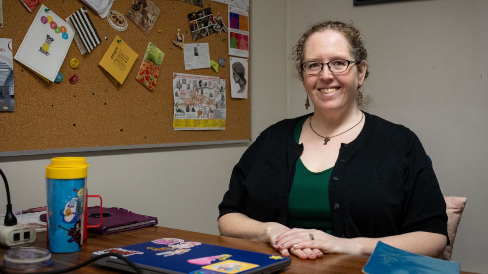 Dr. Melanie Racette-Campbell in her office