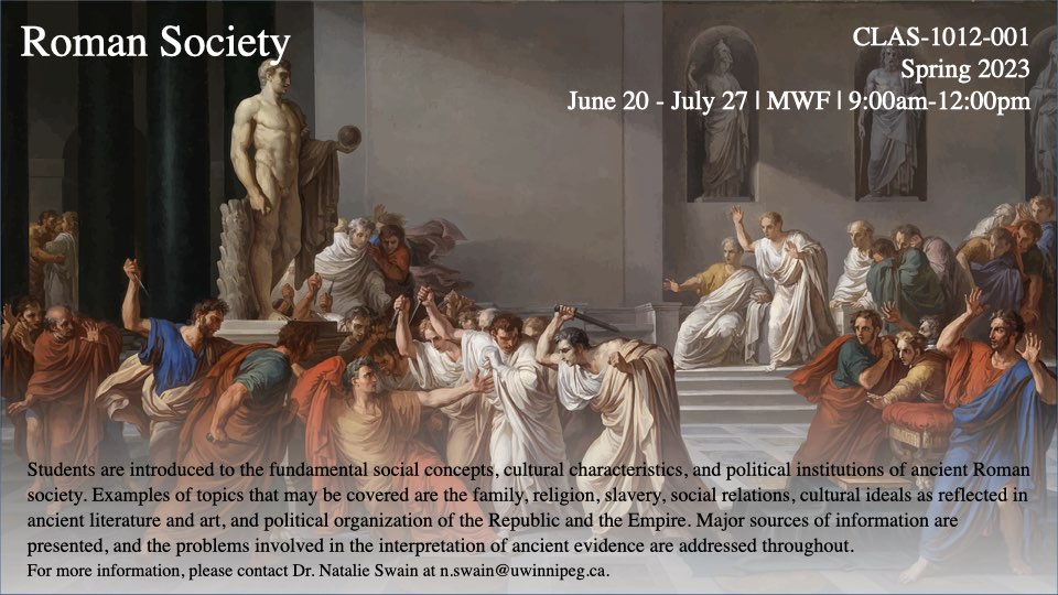 Promotional poster for Roman Society