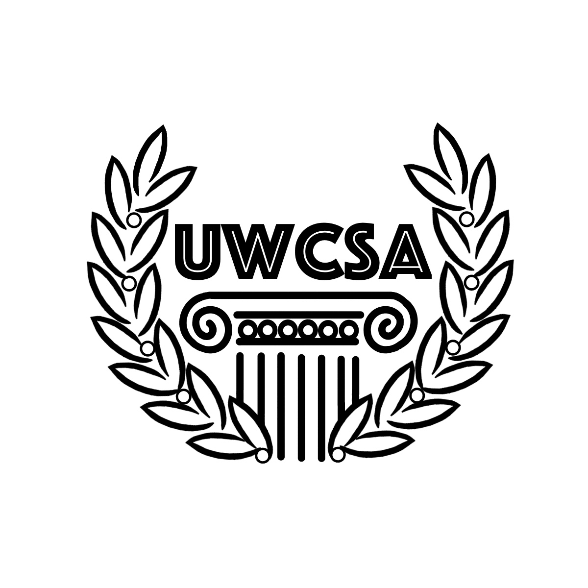 UWCSA surrounded by laurel wreath