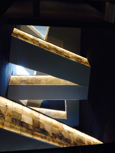 alabaster ramps inside museum