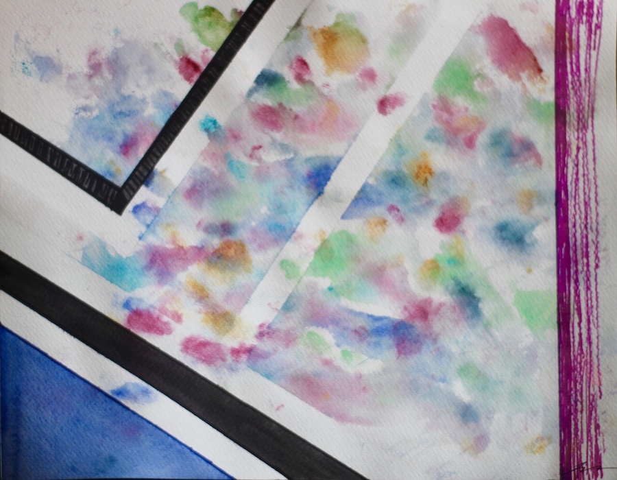 Watercolour expressionist painting by Tamika Reid