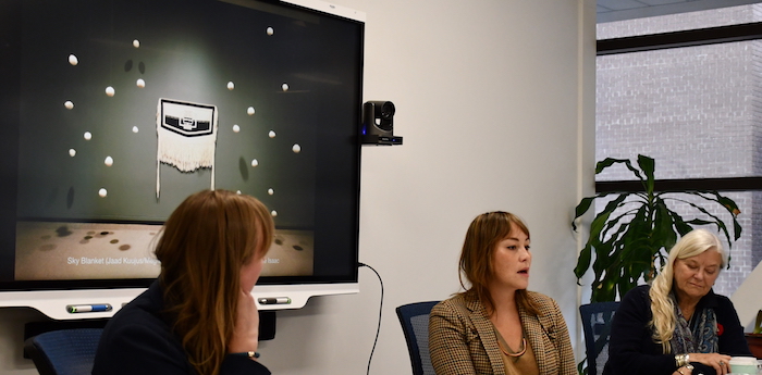 Hannah Turner (left), Jaimie Issac (middle), and Maureen Matthews (right), during their panel. Photo credit: Lauren Bosc.