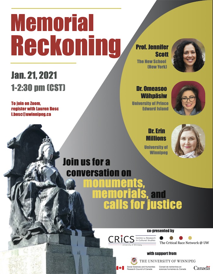 Poster for Memorial Reckoning event.