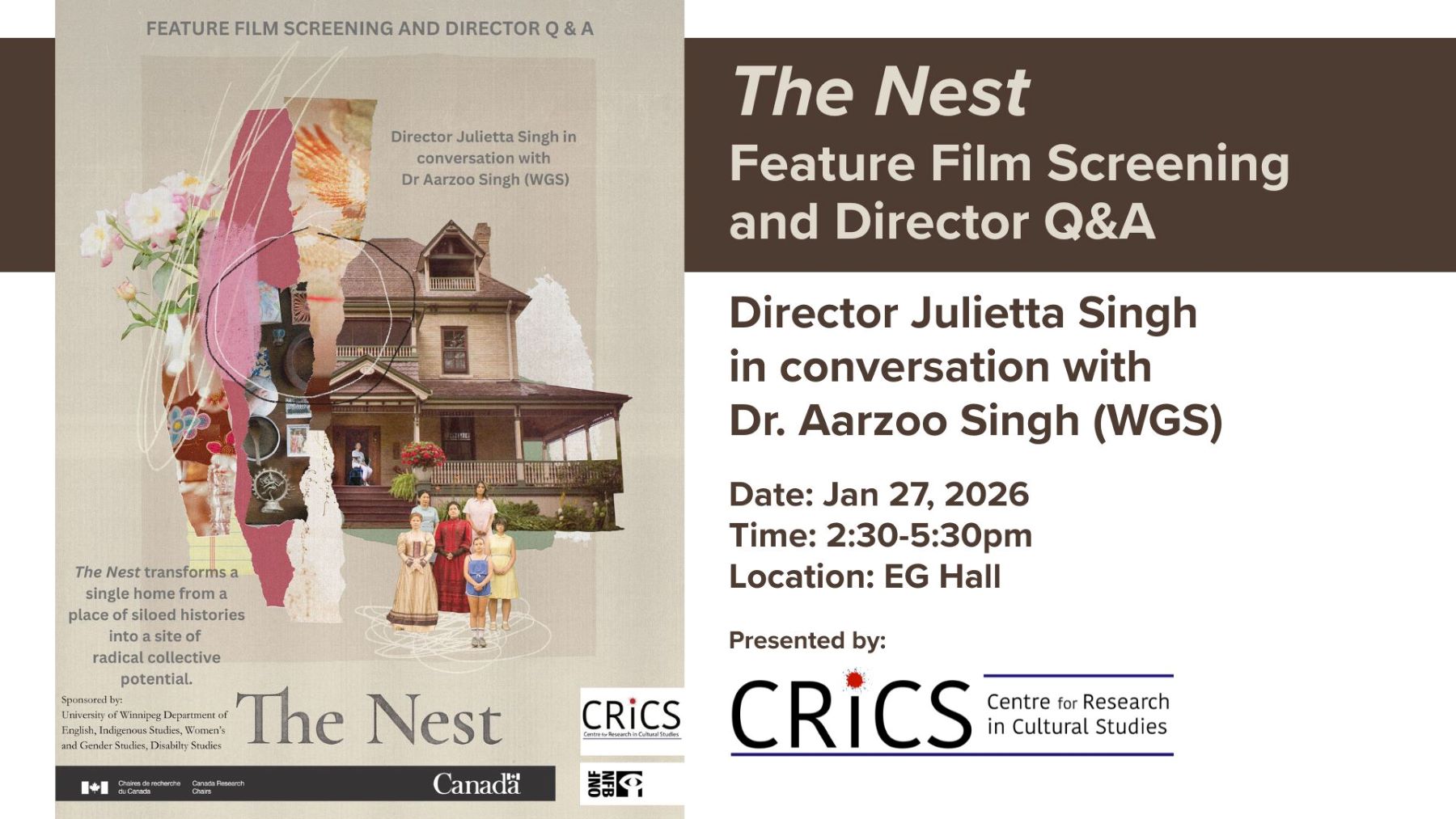 The Nest film poster and event details - see webpage for details