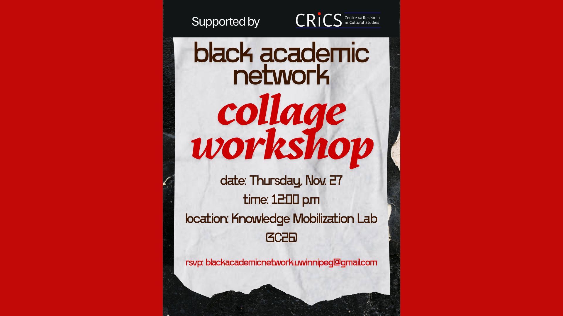 BAN collage workshop poster