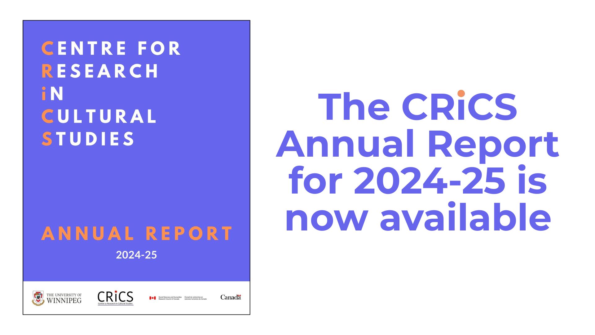 The CRiCS annual report for 2024-25 is now available...