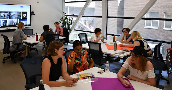 Students and faculty in the Knowledge Mobilization Lab.