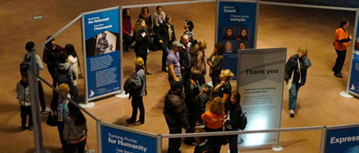 Photo inside the CMHR on opening day