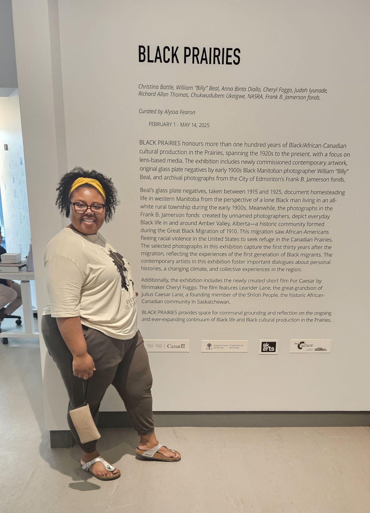 Precious Gauthier at Black Prairies exhibit