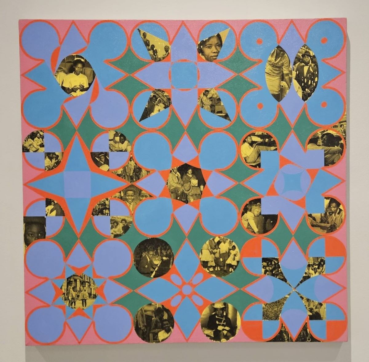Chukwudubem Ukaigwe, Untitled (Windrush 1), 2023-2024, oil paint and gel image transfer on canvas. Collection of the artist and Catriona Jeffries.