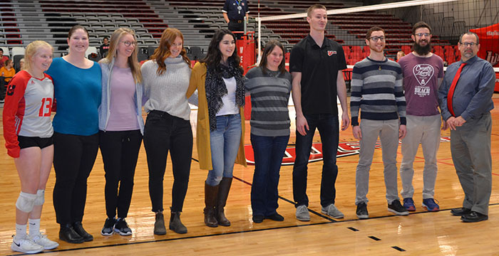 Award winners in the Duckworth Gym