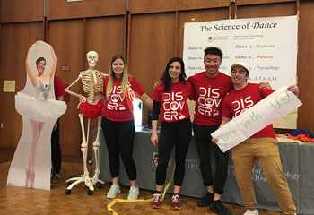 Group shot of the volunteers at our Kinesiology booth.