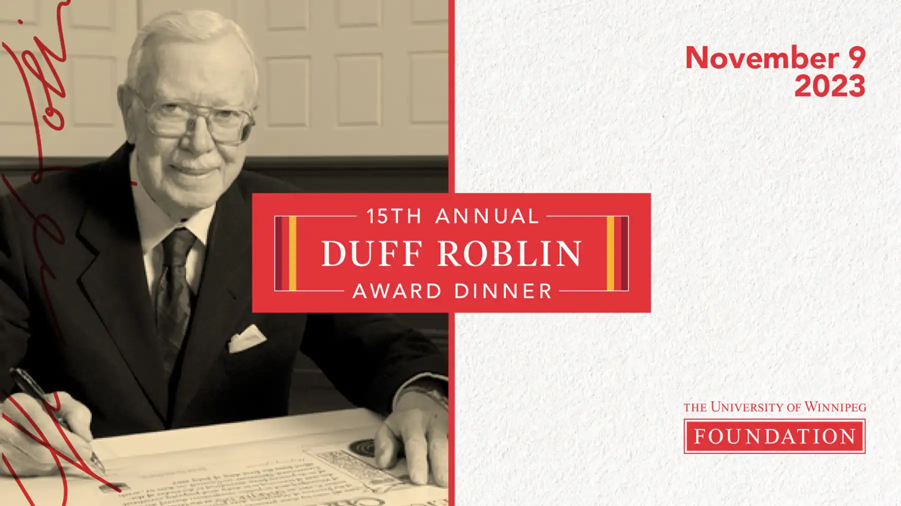 Duff Roblin Dinner Banner