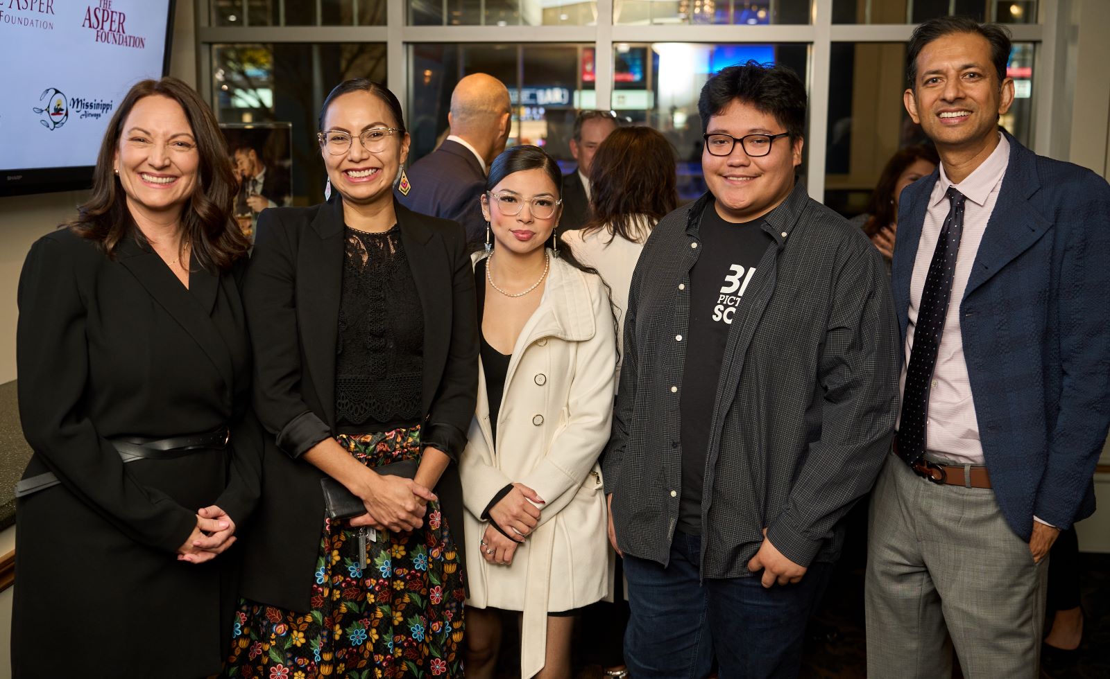 Danielle Dunbar, Angeline Nelson, and students