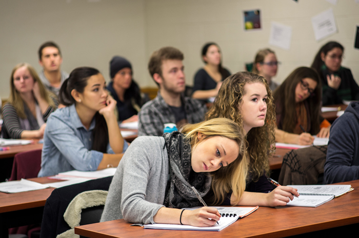 Education students in a classroom. 