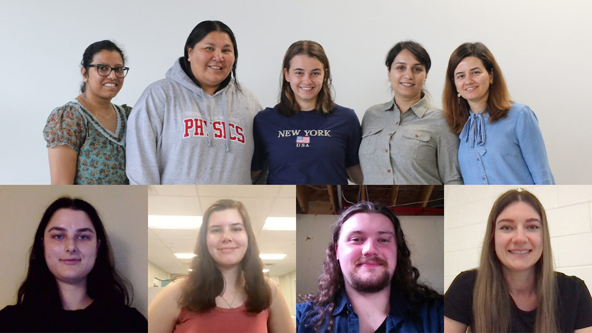 Collage of photos of University of Winnipeg students who will attend the Women in Physics Canada