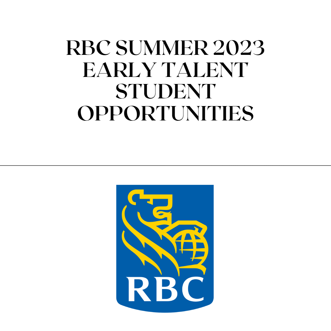 RBC Summer 2023 Early Talent Student Opportunities