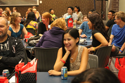 Students in Riddell Hall