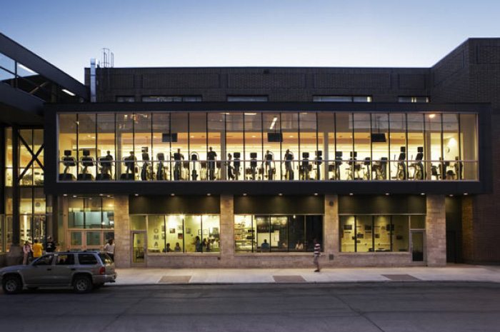 The night view of the Duckworth Centre.Ex