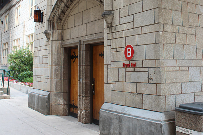 Bryce Hall home to Bryce Chapel,  the Oral History Centre and the Manitoba Conservatory of Music and Arts 