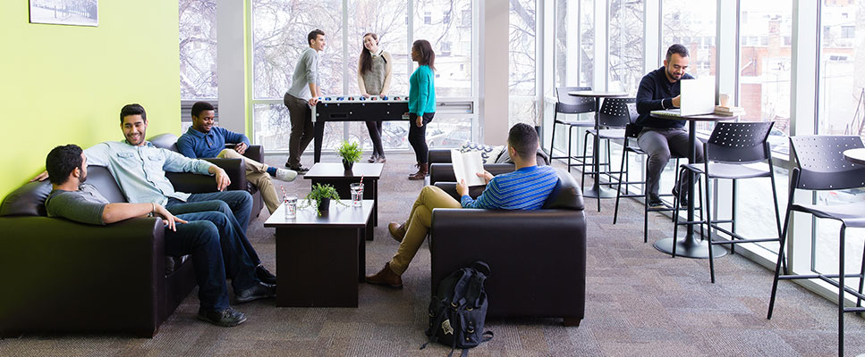 Students inside McFeetors Hall