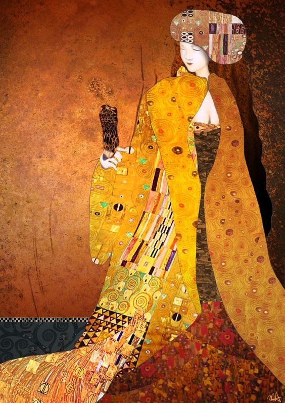 Painting of a women by artist Gustav Klimt