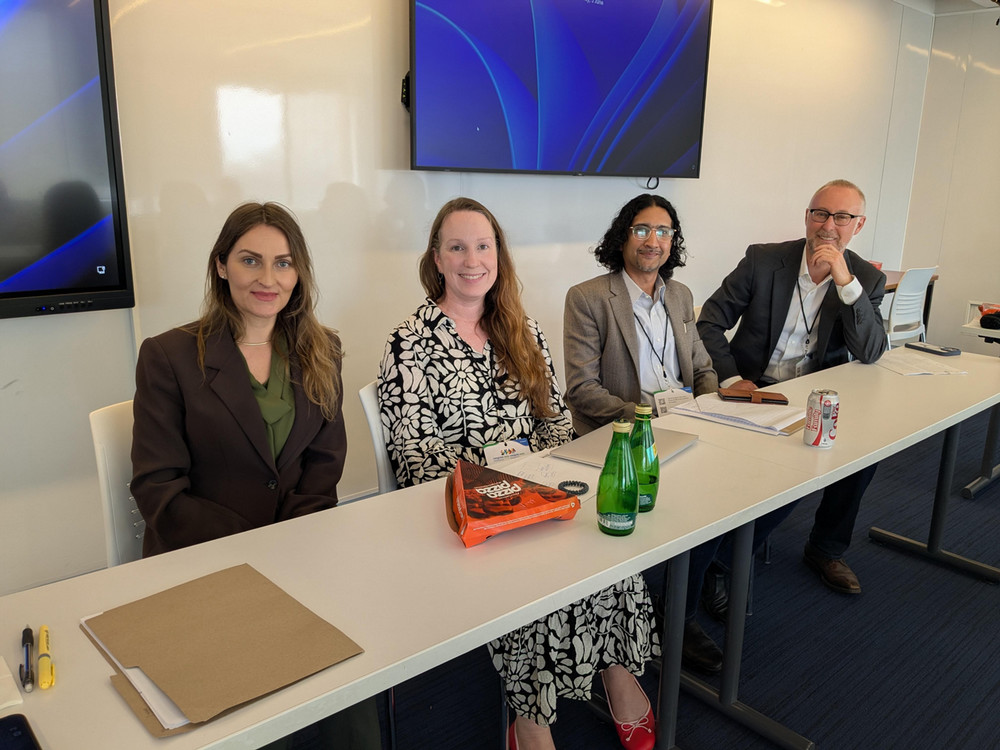 Dr. Christina Szurlej (St. Thomas University), Dr. Kristi Kenyon, Dr. Saad Khan, and Dr. Dominique Clement (University of Alberta)