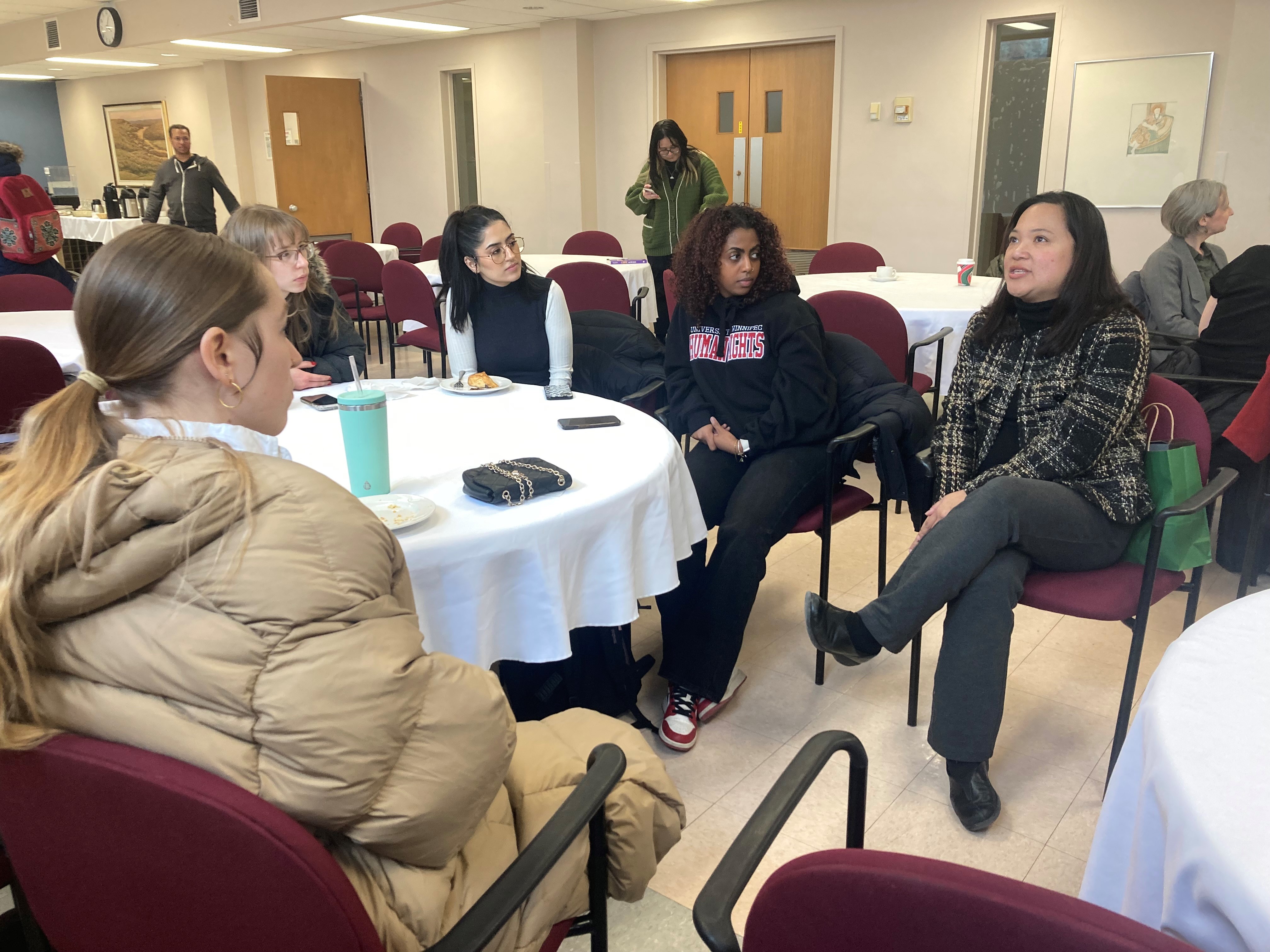 Ethel Tungohan with 4th-year Human Rights students