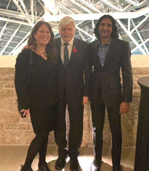 Dr. Shauna Labman, Lieutenant-General Roméo Dallaire, and Dr. Saad Khan